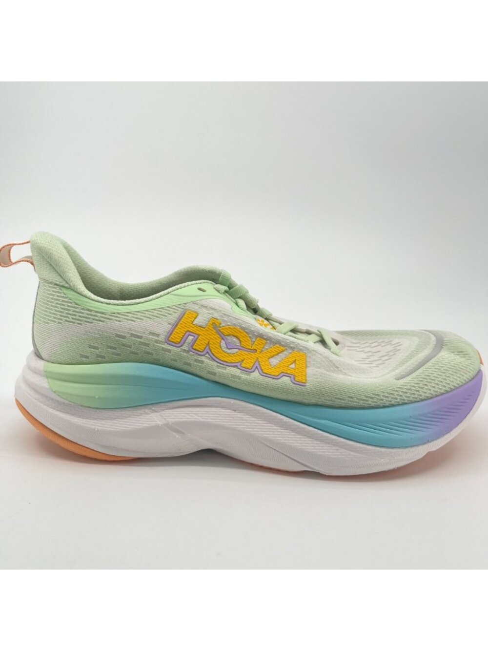 Hoka One One Skyflow Womens Size 8.5 Green Blue Athletic Running Shoes Sneakers